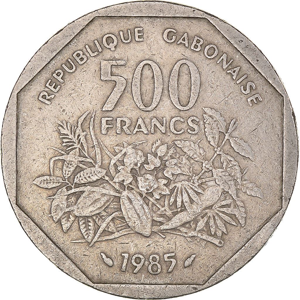Gabon | 500 Francs Coin | Copper-Nickel | Fruit | Km:14 | 1985
