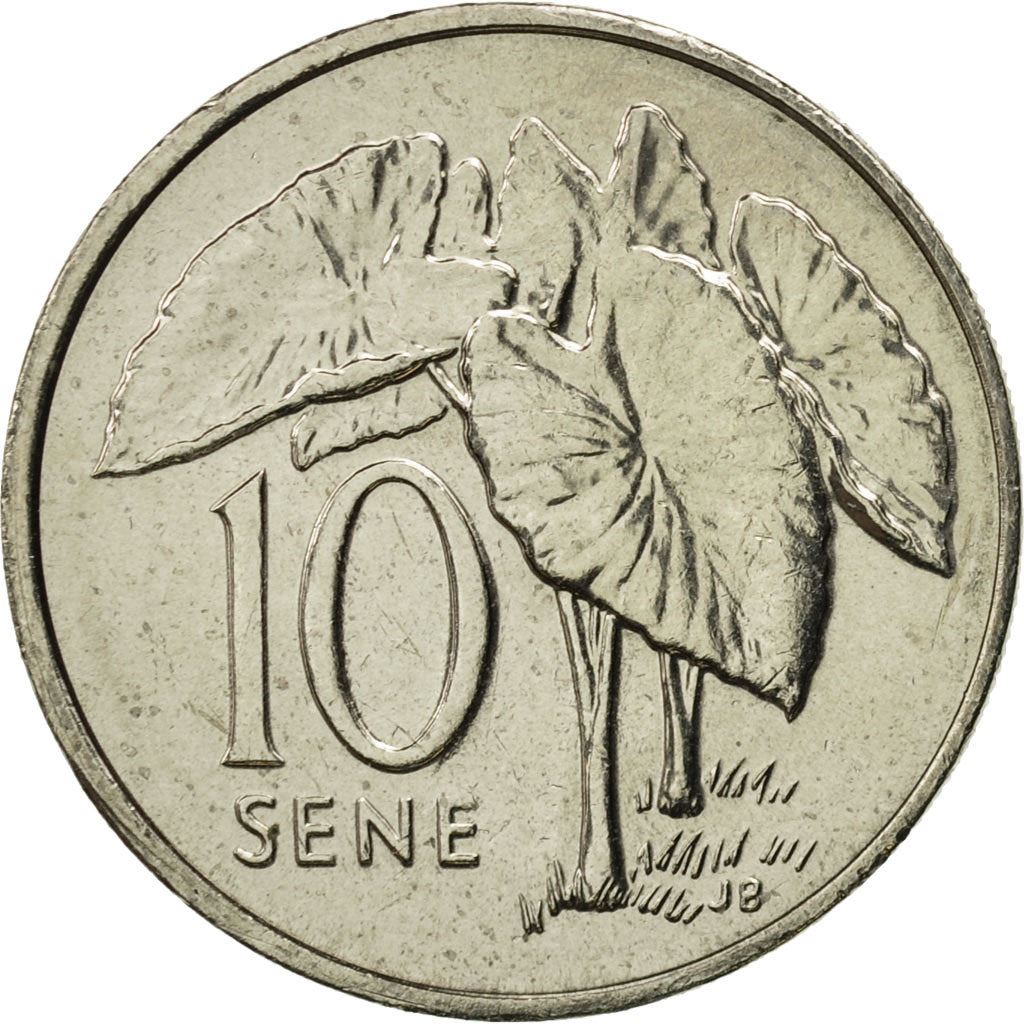 Samoa | 10 Sene Coin | Malietoa Tanumafili II | Taro Plant | Km:15 | 1974 - 2000
