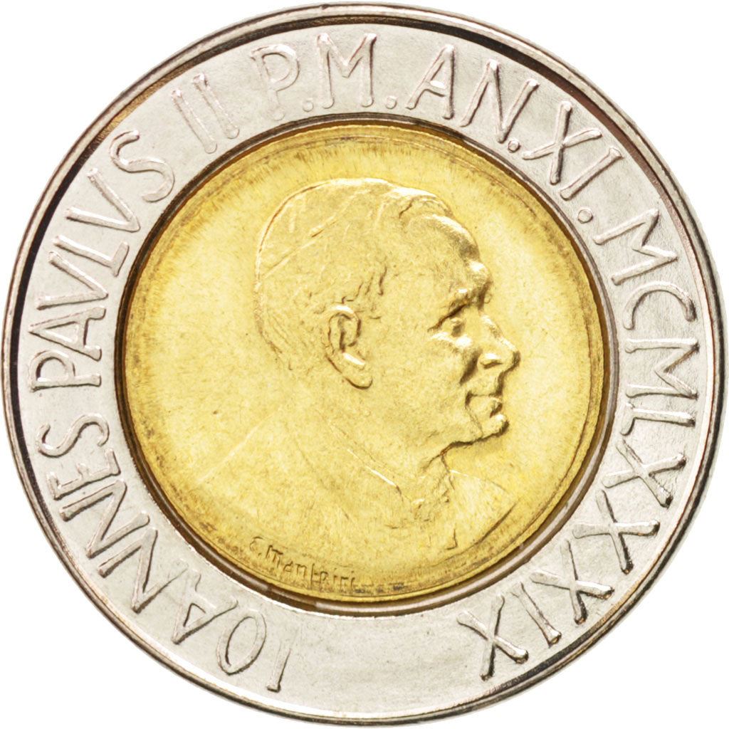 Vatican City | 500 Lire Coin | Grapevine | Km:218 | 1989