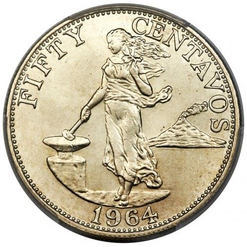 Philippines 50 Centavos Coin | KM190 | 1958 - 1964