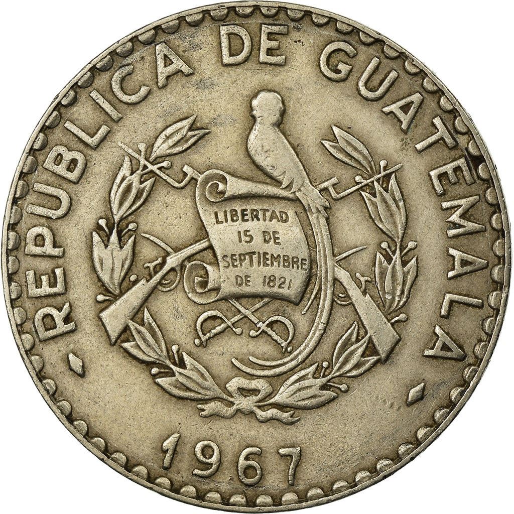 Guatemala | 25 Centavos Coin | Native bust | Km:269 | 1967 - 1970