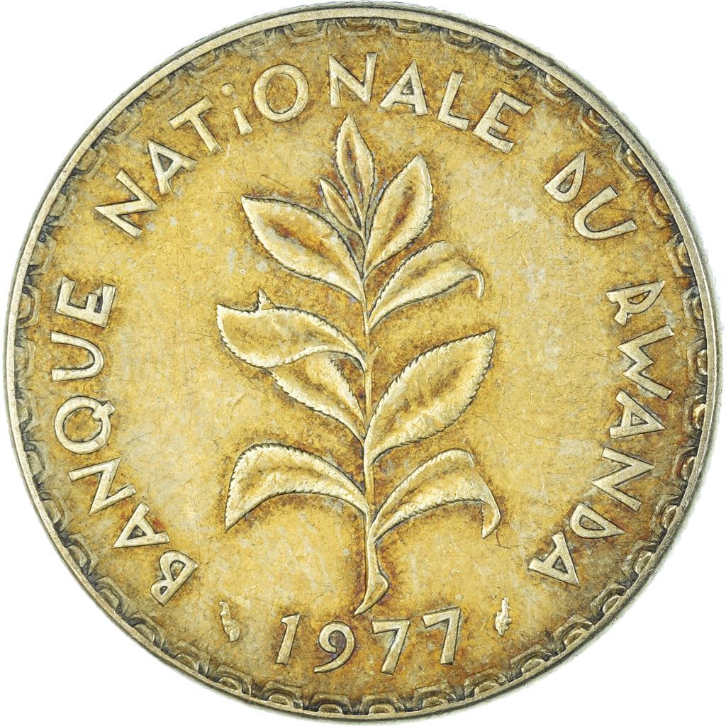 Rwanda | 50 Francs Coin | Tea Plant | Km:16 | 1977