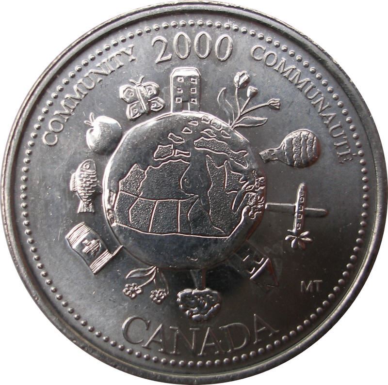 Canada | 25 Cents Coin | Community | Nickel | KM:376 | 2000