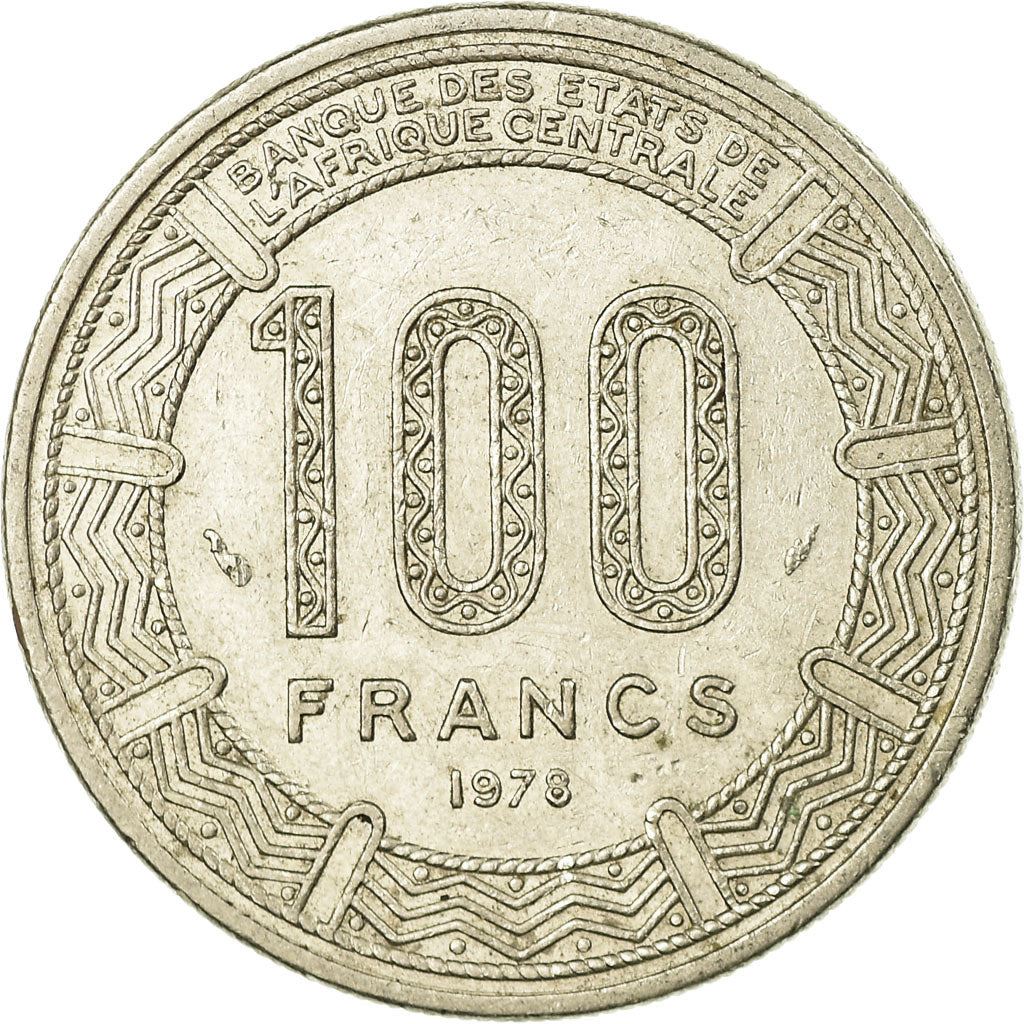 Central African Republic | 100 Francs Cfa Coin | Antelope | Km:8 | 1978