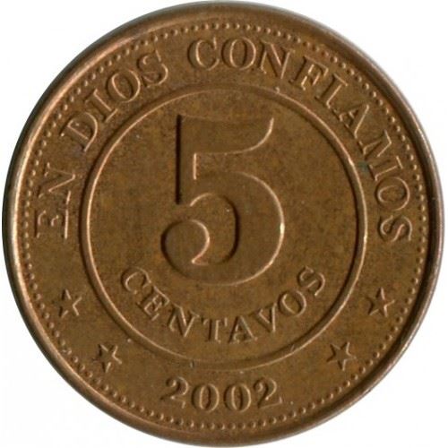 Nicaragua Coin Nicaraguan 5 Centavos Coin | KM97 | 2002