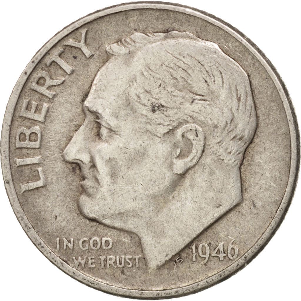 USA | 1 Dime Mønt | Franklin D. Roosevelt | KM:195 | 1946 - 1964