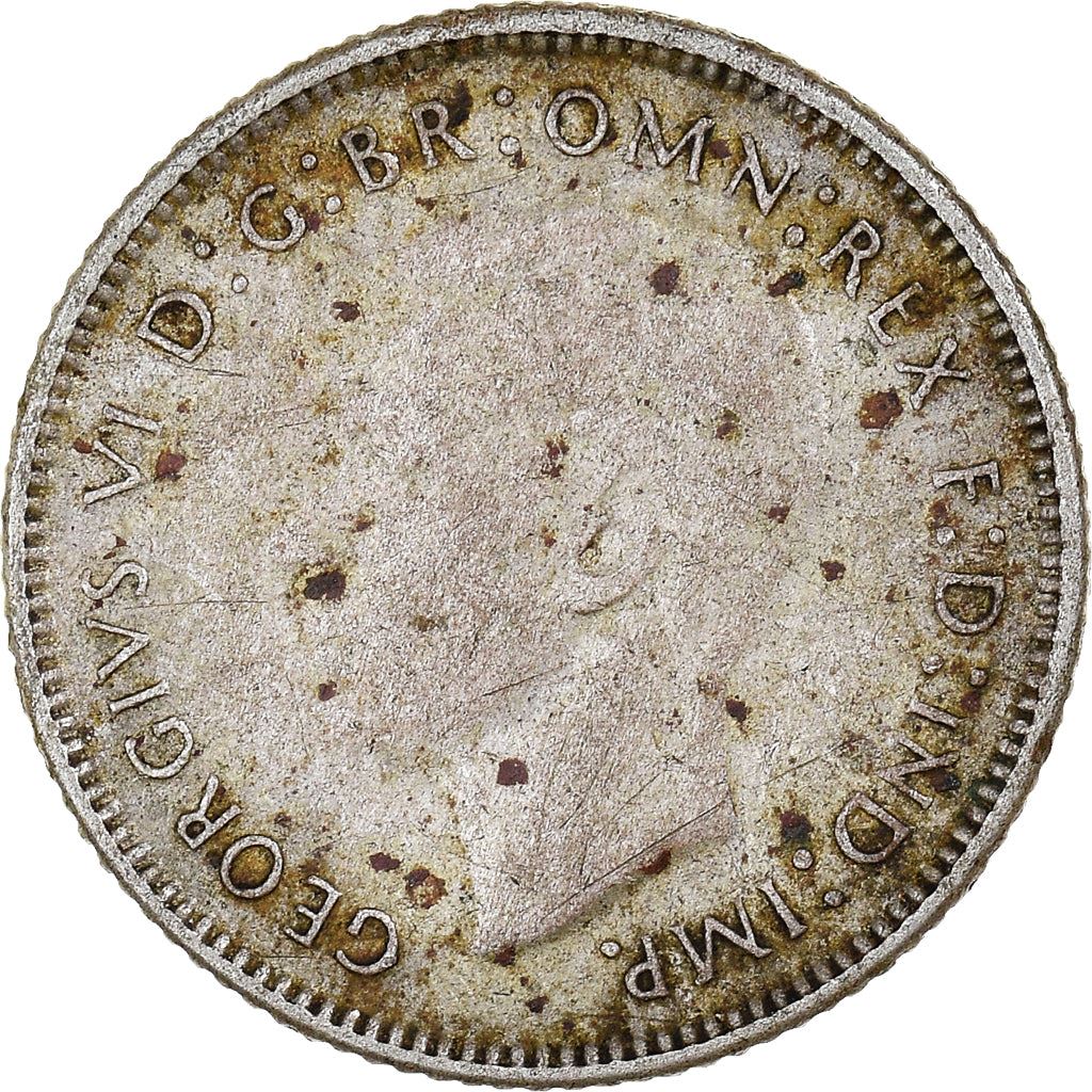 Australia | 6 Pence Coin | George VI | Km:38A | 1946 - 1948