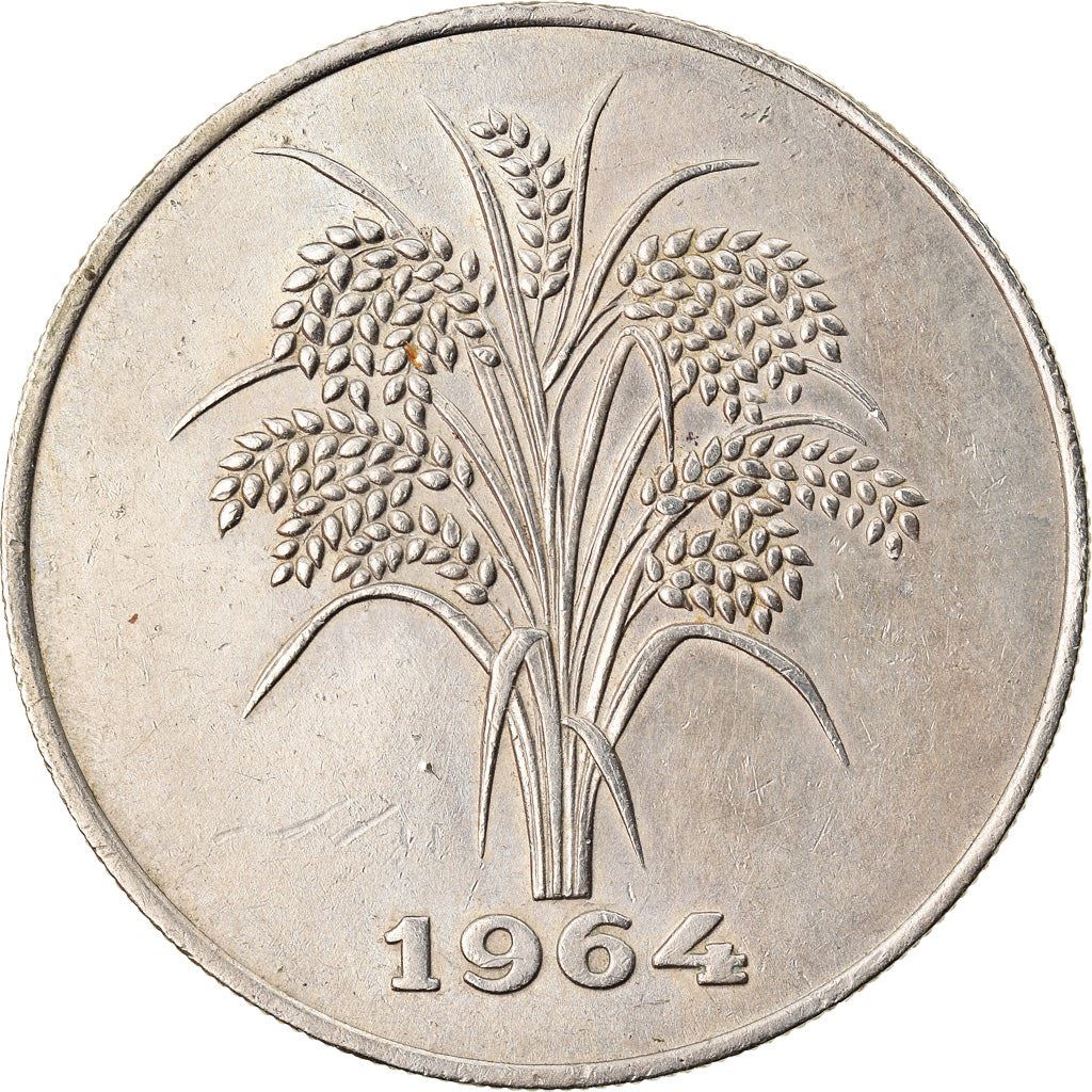 Vietnam › South Vietnam | 10 Dong Coin | Rice stalks | Km:8 | 1964 - 1967