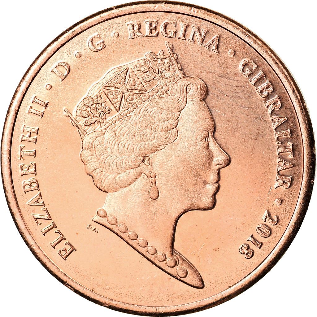 Gibraltar | 2 Pence Mynt | Calpe House | Km:1619 | 2018