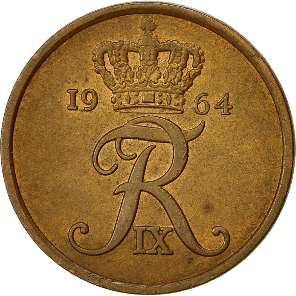Denmark | 5 Ore Coin | Monogram | Km:848 | 1960 - 1972