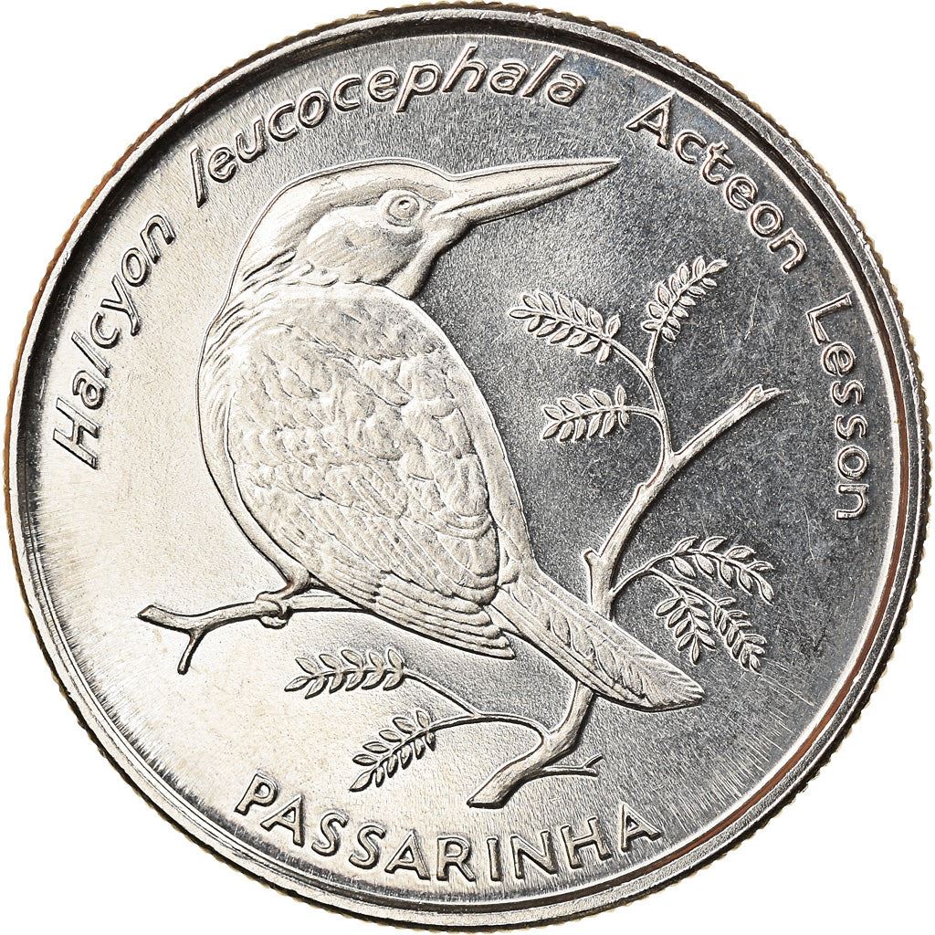 Cape Verde 10 Escudos Coin | Brown Headed Kingfisher | KM29 | 1994