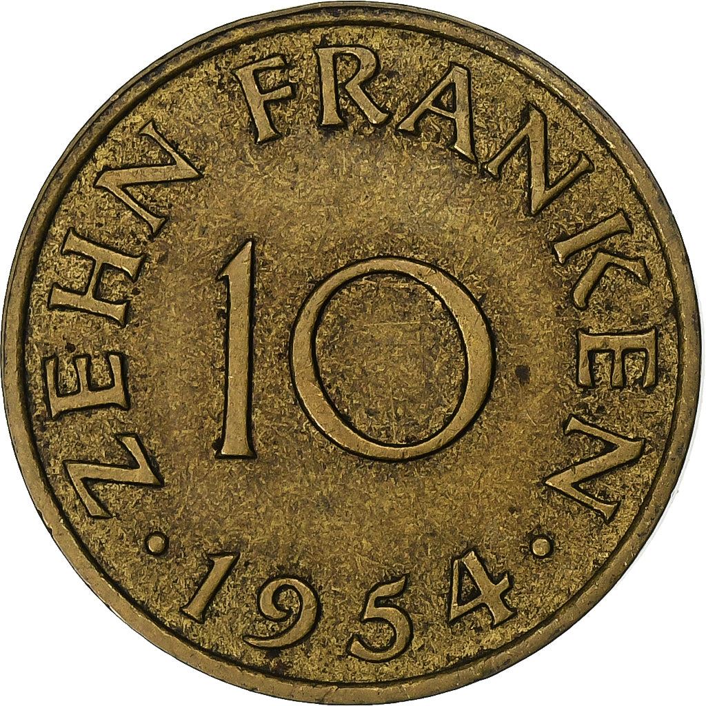 ألمانيا › سار | عملة 10 فرانك | مشهد صناعي | رقم كتالوج: 1 | 1954