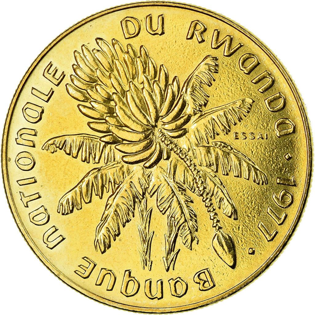 Rwanda | 20 Francs Coin | Banana Tree | Km:15 | 1977