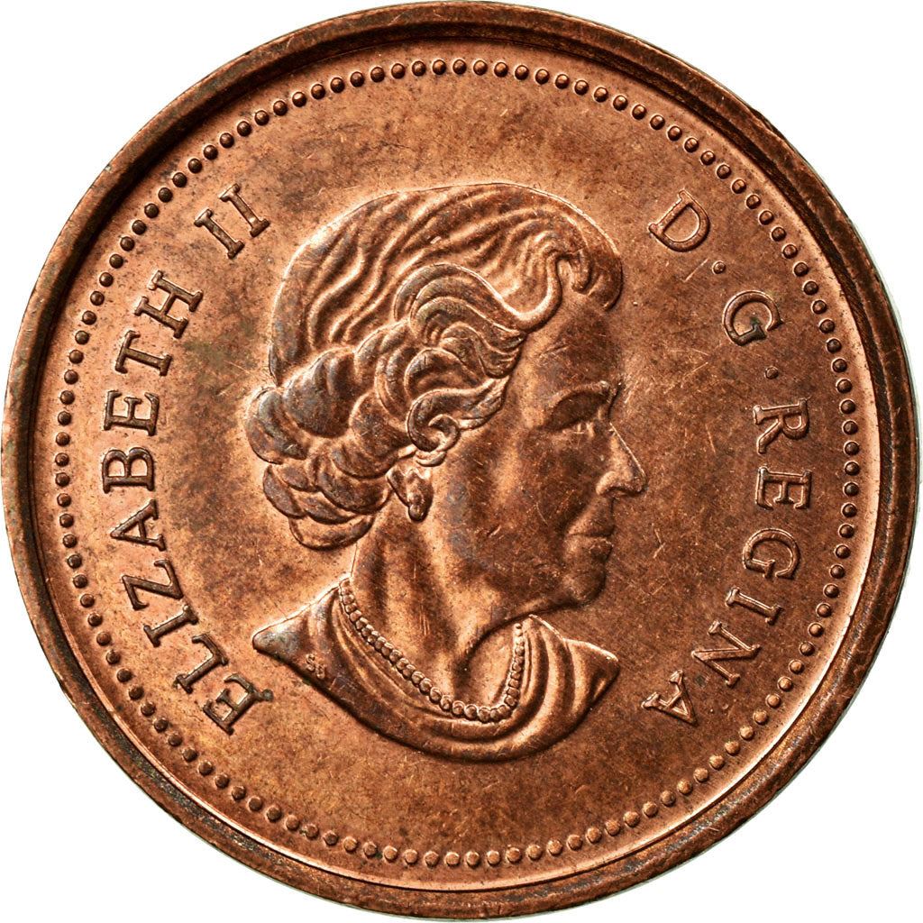 Canada | 1 Cent Coin | Copper plated zinc | 4th portrait; non-magnetic | KM:490 | 2003-2012