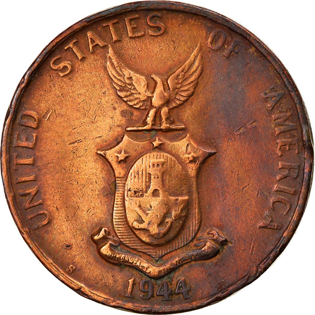 Philippines 1 Centavo Coin | U.S. Administration | KM179 | 1937 - 1944