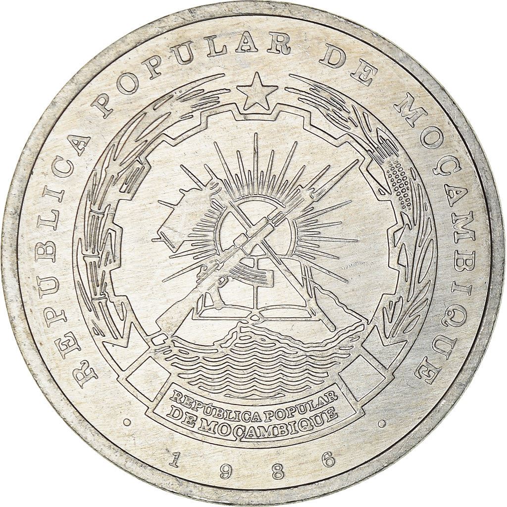 Mozambique | 1 Metical Coin | Writer | Km:99A | 1986