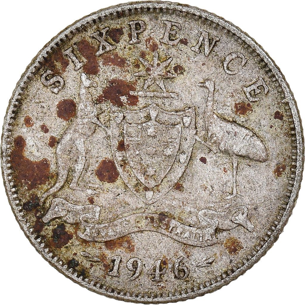 Australia | 6 Pence Coin | George VI | Km:38A | 1946 - 1948