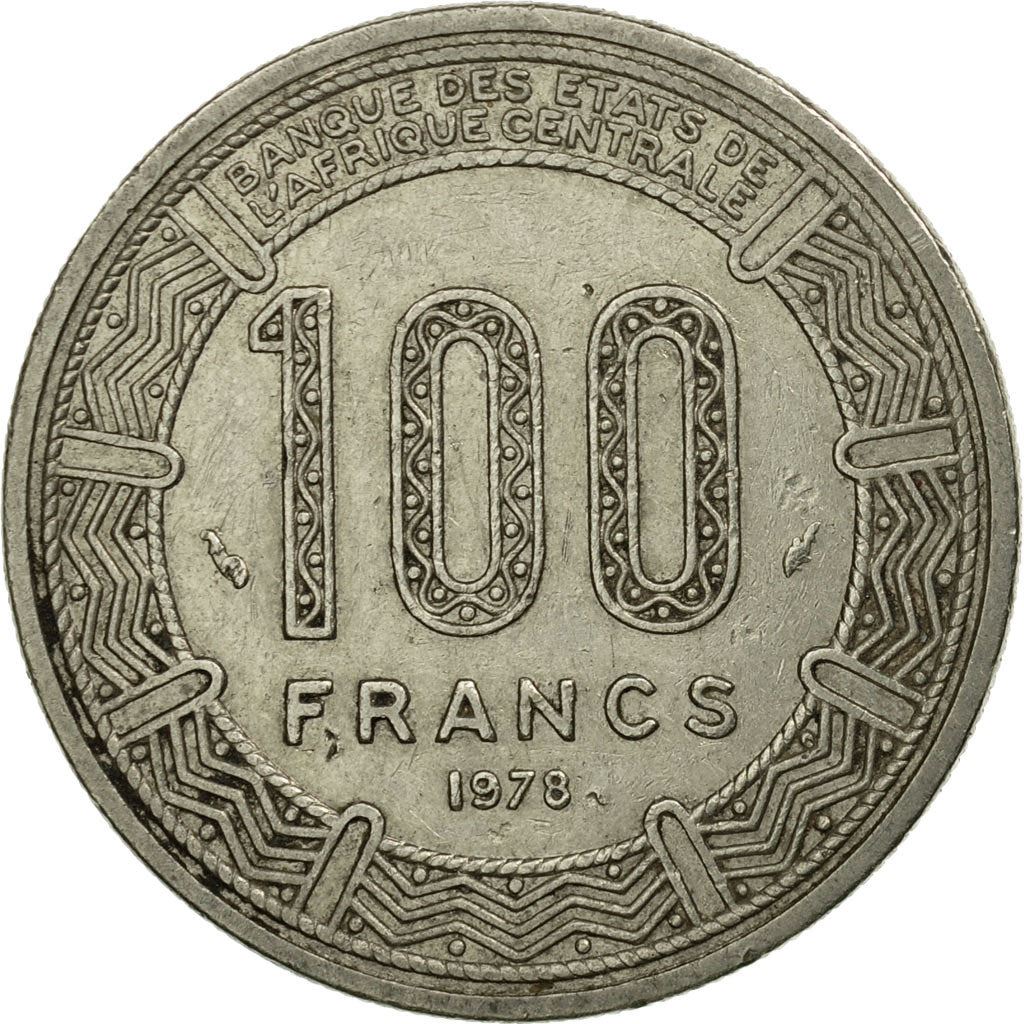 Central African Republic | 100 Francs Cfa Coin | Antelope | Km:8 | 1978