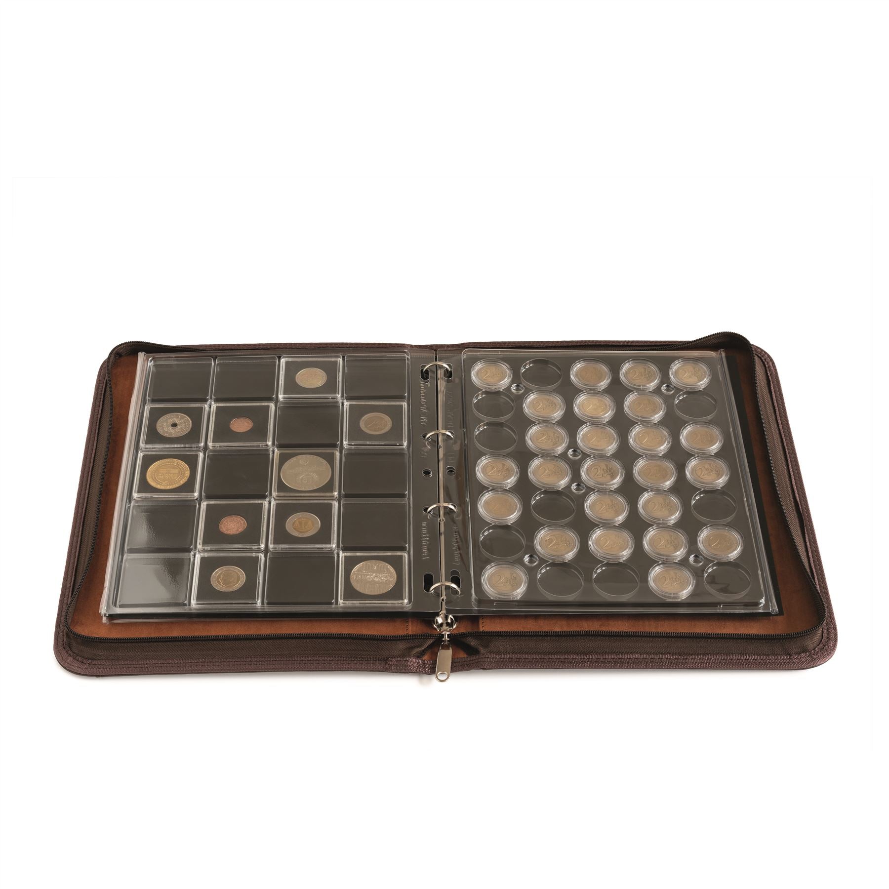 GRANDE KURT Portfolio Ring Binder | Coin and Banknote Album | Travel Case | Up to 30 Sheet Capacity | 350x270x35mm | 2 Color Options