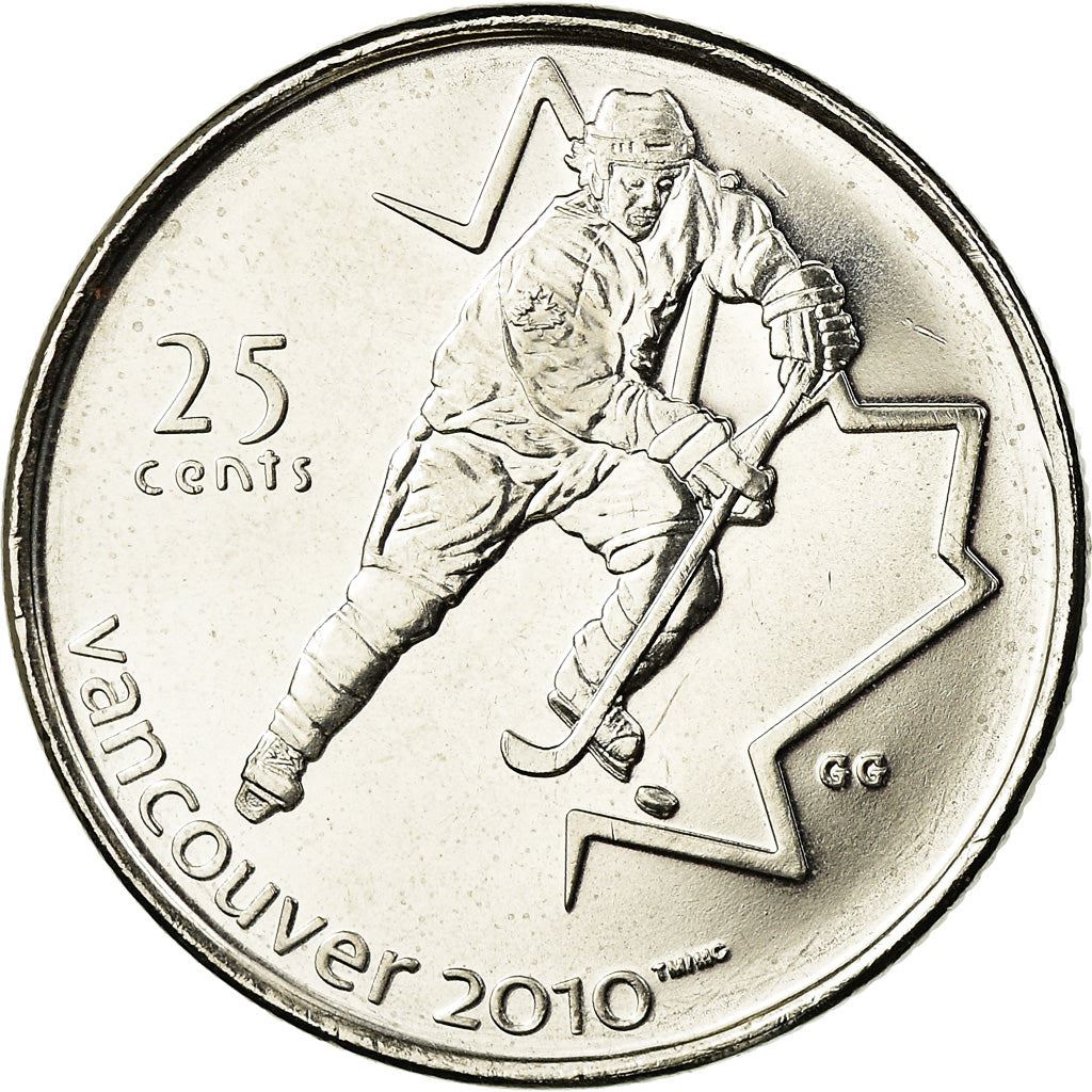Canadá | Moneda de 25 centavos | Acero niquelado | Hockey sobre hielo | KM:683 | 2007