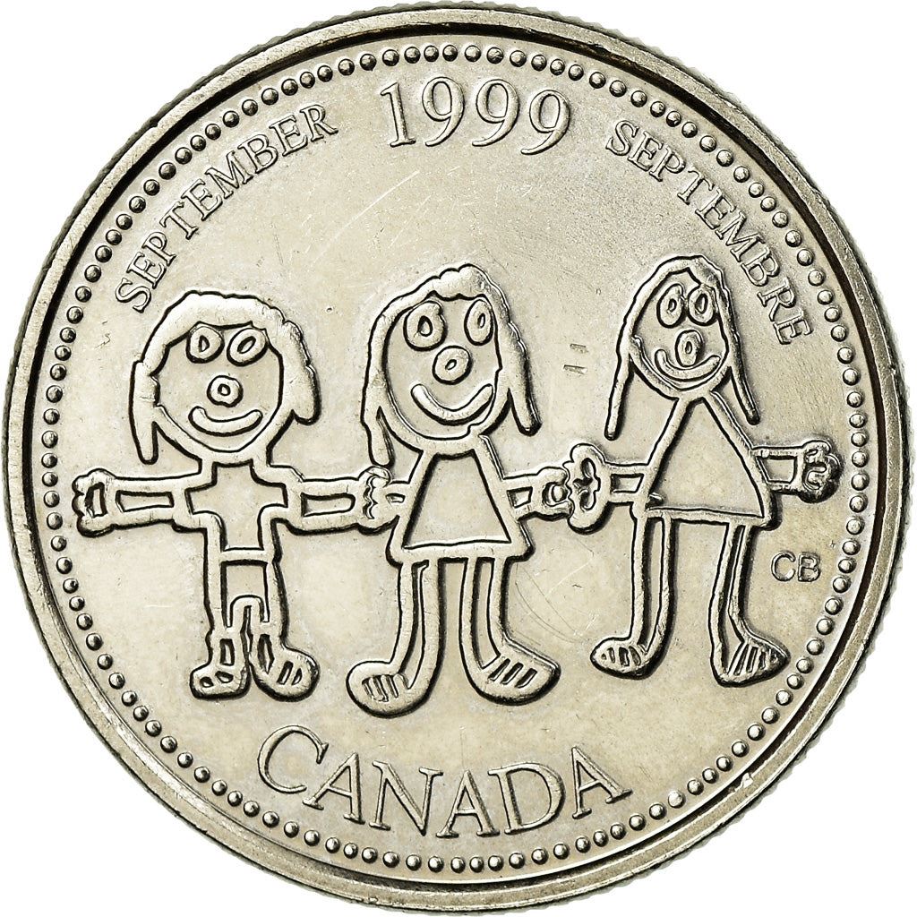Canada | 25 Cents Coin | Canada Through a Child’s Eye | Nickel | KM:350 | 1999