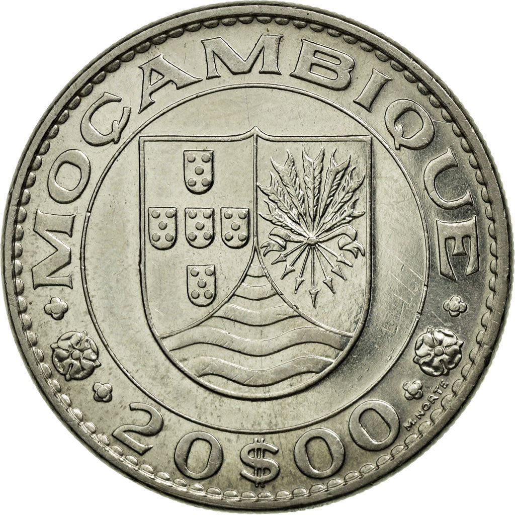 Mozambique | 20 Escudos Coin | Bundle of Arrows | Km:87 | 1971 - 1972
