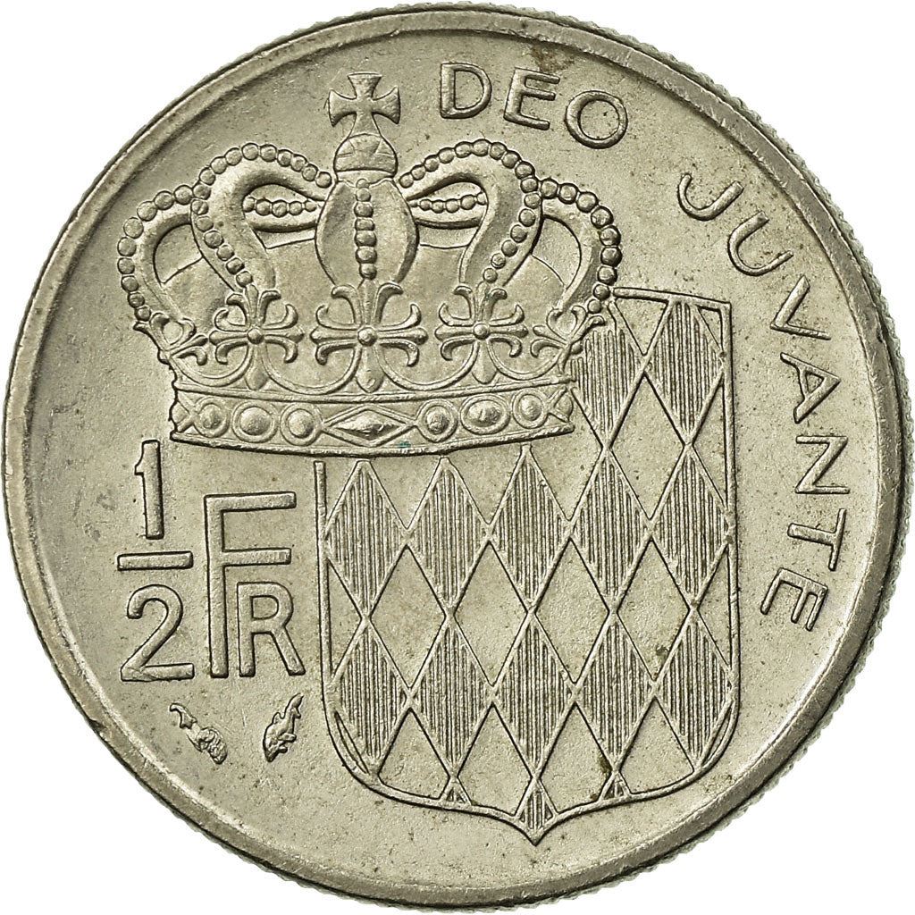 Monaco | 1/2 Franc Coin | Rainier III | Km:145 | 1965 - 1995