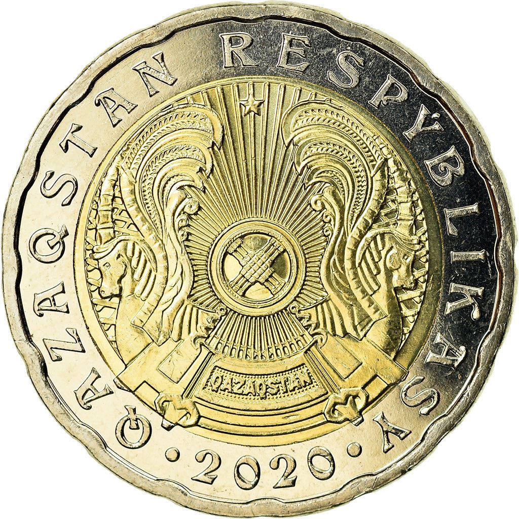 Kazakhstan | 200 Tenge Coin | Bimetallic | Coat of Arms | Km:505 | 2020 - 2023