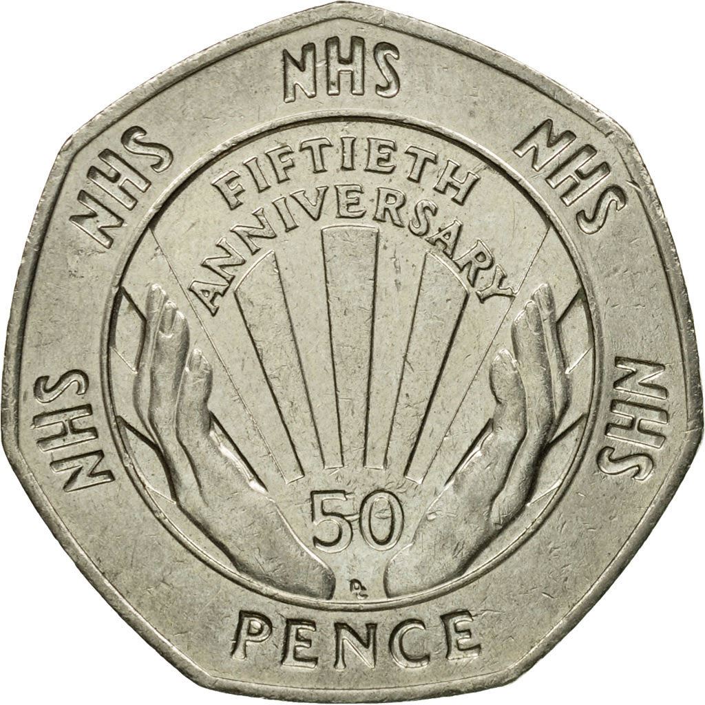 United Kingdom | 50 Pence Coin | National Health Service | Km:996 | 1998 - 2009