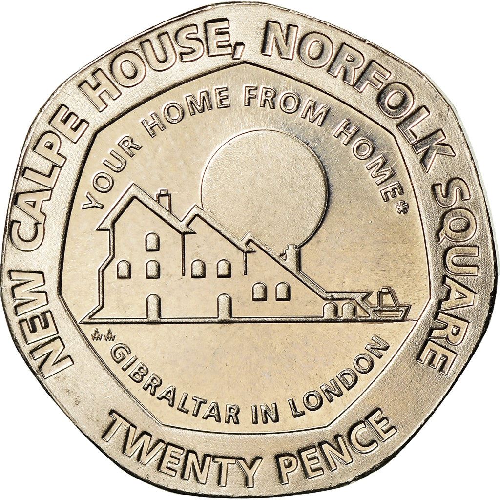 Gibraltar | 20 Pence Coin | New Calpe House | Km:1622 | 2018
