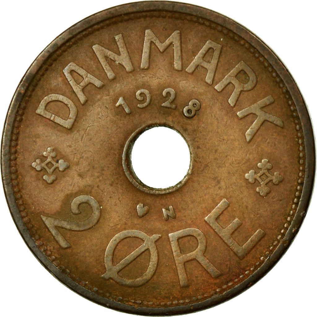 Denmark | 2 Ore Coin | Monogram | Km:827 | 1926 - 1940