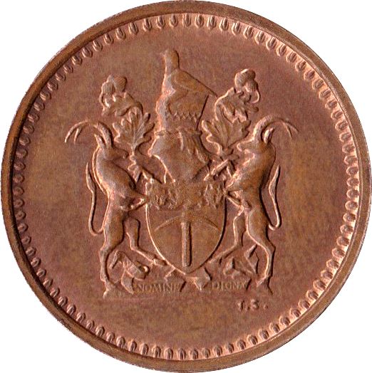 Rhodesia 1 Cent Coin | KM10 | 1970 - 1977