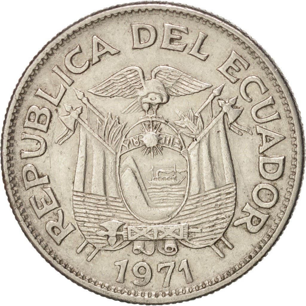 Ecuador | 1 Sucre | Antonio José de Sucre | Nickel clad steel | KM:78b | 1964-1981