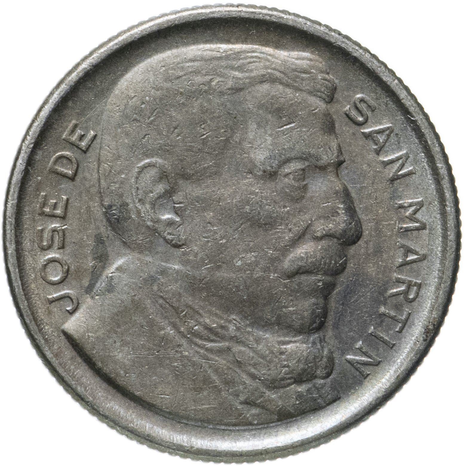 Argentina 10 Centavos Coin | Jose San Martin | 1952 - 1953