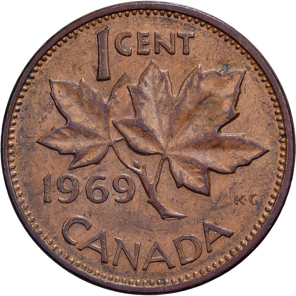 Canada | 1 Cent Coin | Bronze | 2nd portrait | KM:59 | 1965-1978