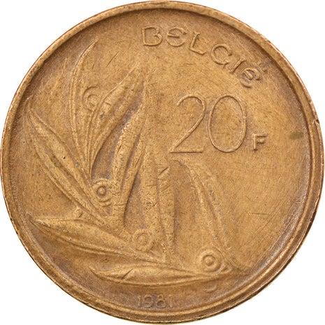 Belgium 20 Francs | 100 Coins | Baudouin I Belgie | Scales | Angel | 1980 - 1993