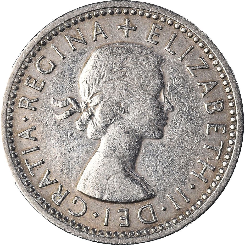 United Kingdom 6 Pence | 100 Coins | Elizabeth II 1st Portrait | 1954 - 1970
