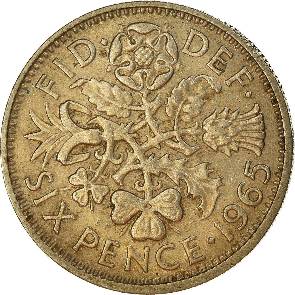 United Kingdom 6 Pence | 100 Coins | Elizabeth II 1st Portrait | 1954 - 1970