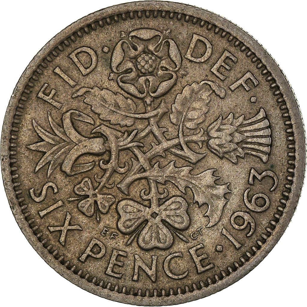 United Kingdom 6 Pence | 100 Coins | Elizabeth II 1st Portrait | 1954 - 1970