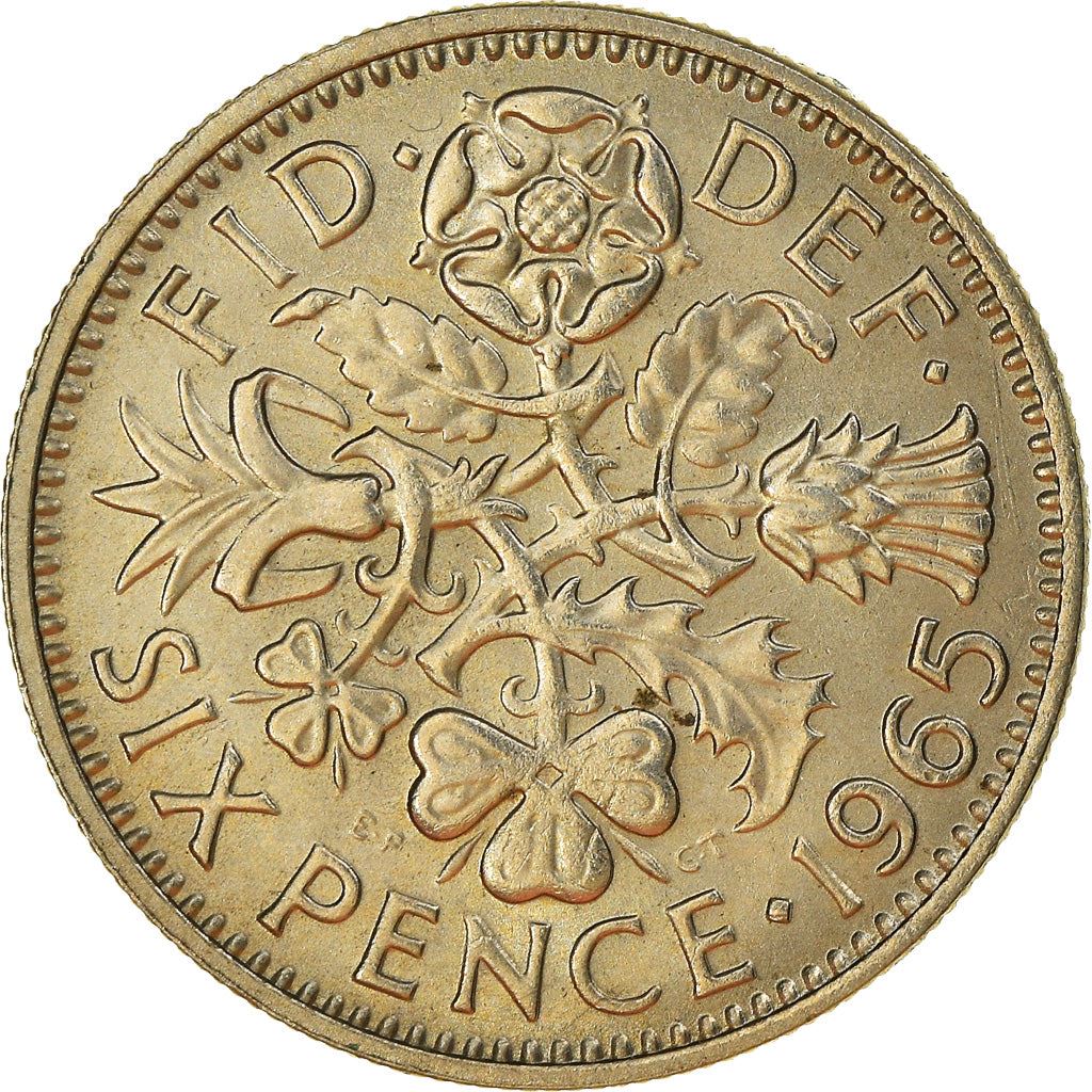 United Kingdom 6 Pence | 100 Coins | Elizabeth II 1st Portrait | 1954 - 1970