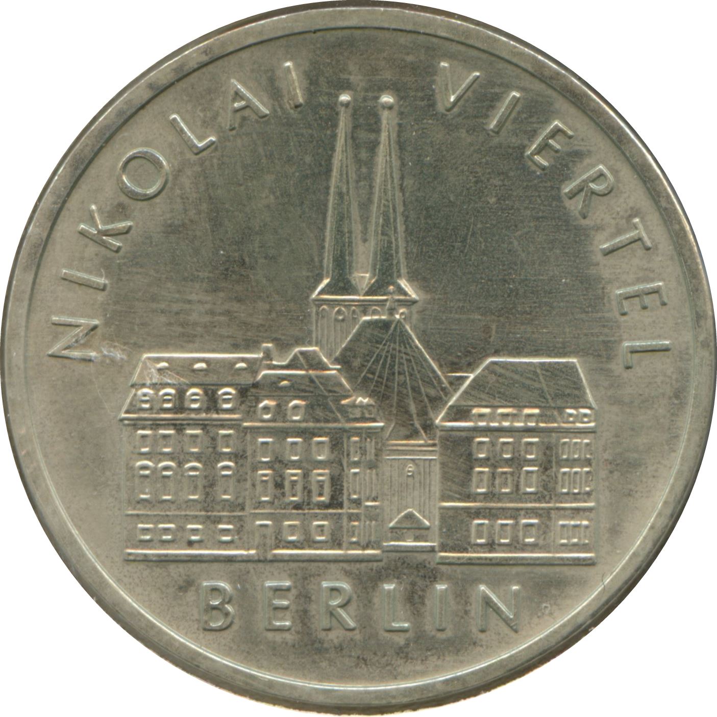 German Democratic Republic 5 Mark Coin | Nikolaiviertel | KM114 | 1987