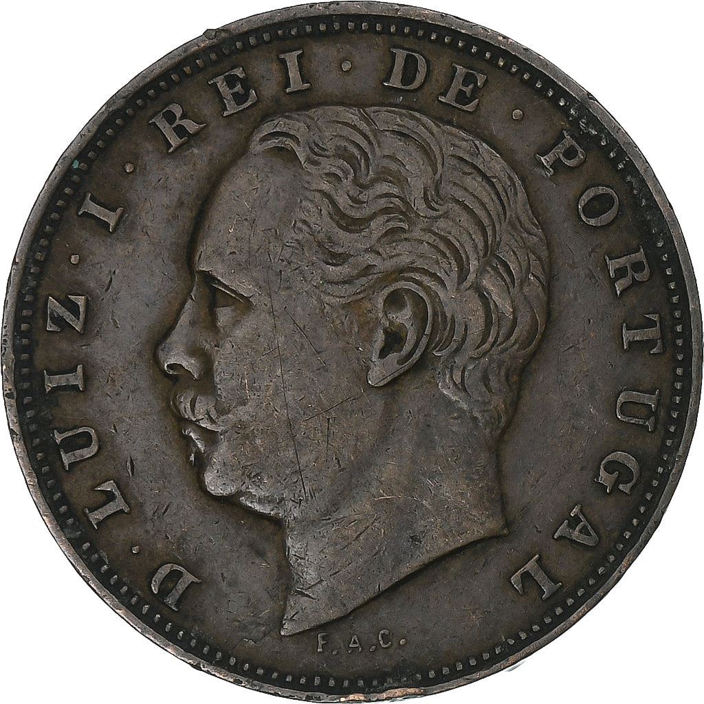 Portugal | 10 Reis Mønt | Luíz I | Km:526 | 1882 - 1886