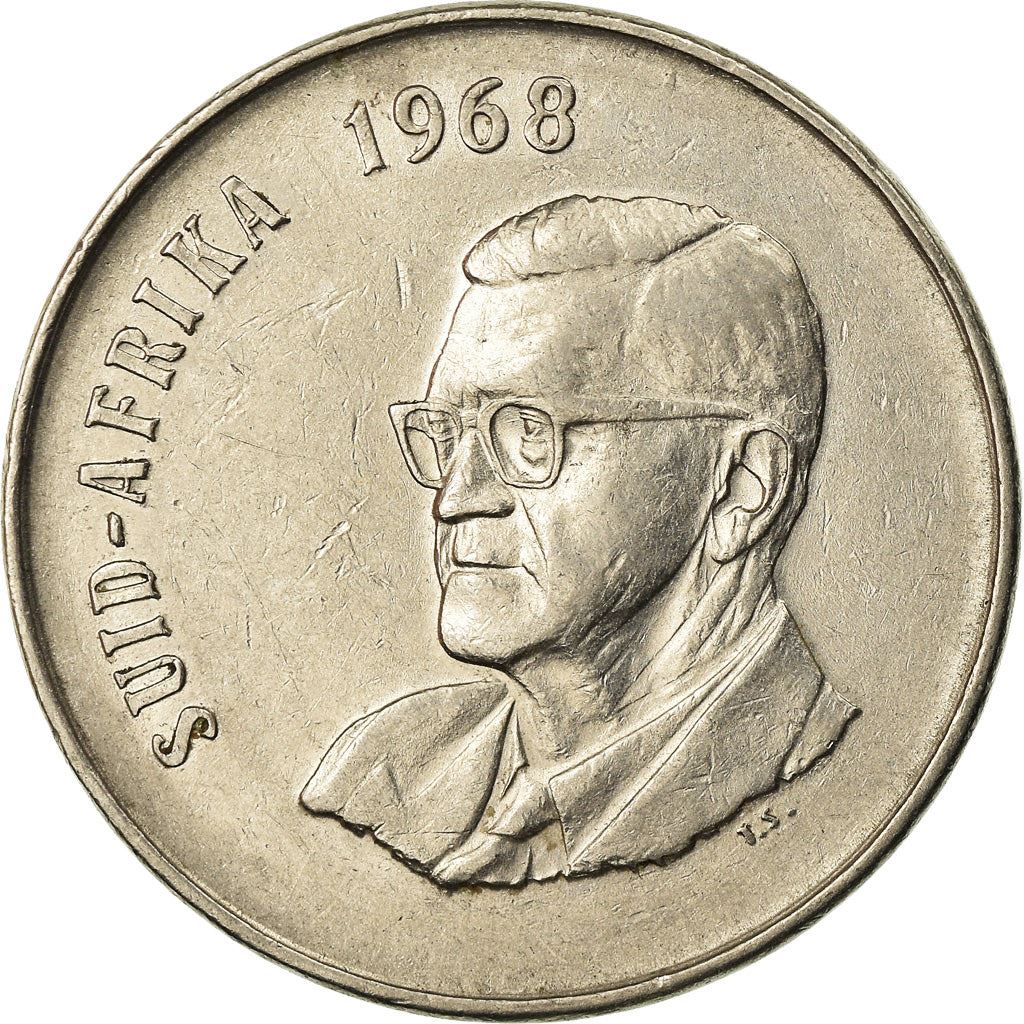 South Africa 50 Cents Coin | Charles Swart | Afrikaans Legend - SUID AFRIKA | KM79.2 | 1968