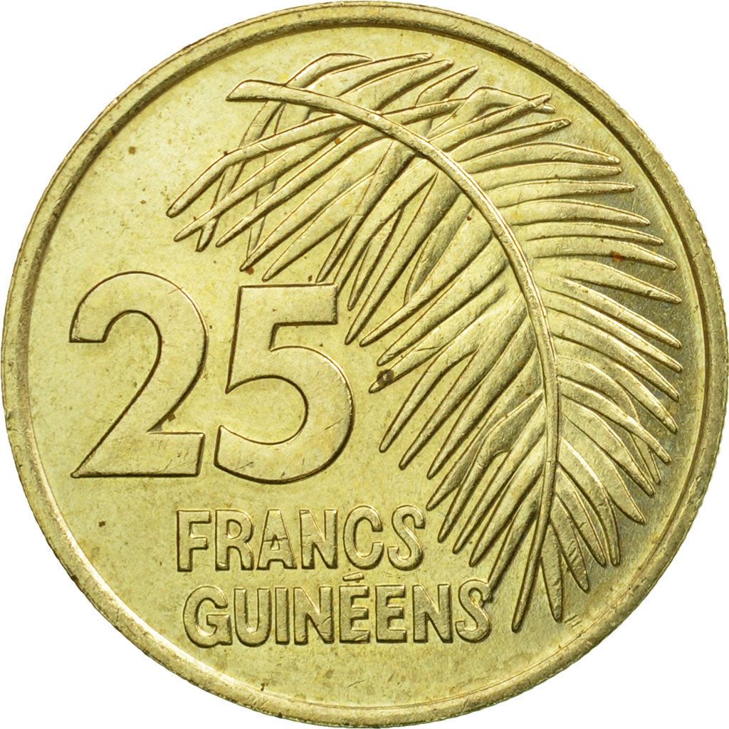 Guinea | 25 Francs Guineens Coin | Palm leaf | Km:60 | 1987