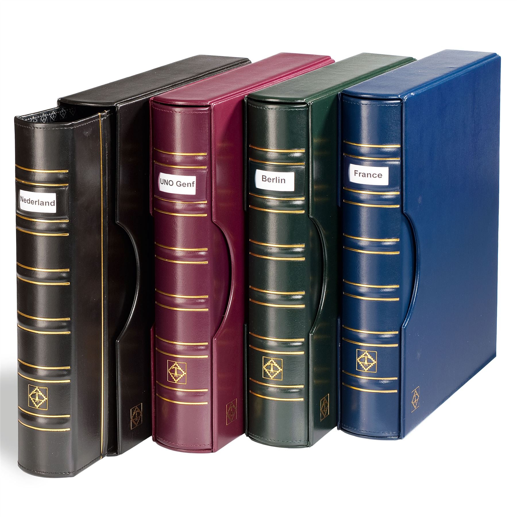GRANDE SIGNUM Ring Binder with Slipcase | Slot for Labels | Coin and Banknote Album | Up to 60 Sheet Capacity | 3 Color Options