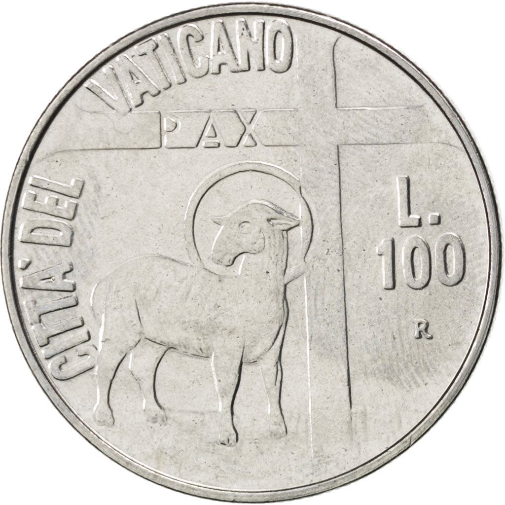 Vatican City | 100 Lire Coin | Lamb | Km:180 | 1984
