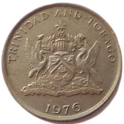Trinidad and Tobago 10 Cents Coin | Queen Elizabeth II | Flaming Hibiscus | KM27 | 1974 - 1976