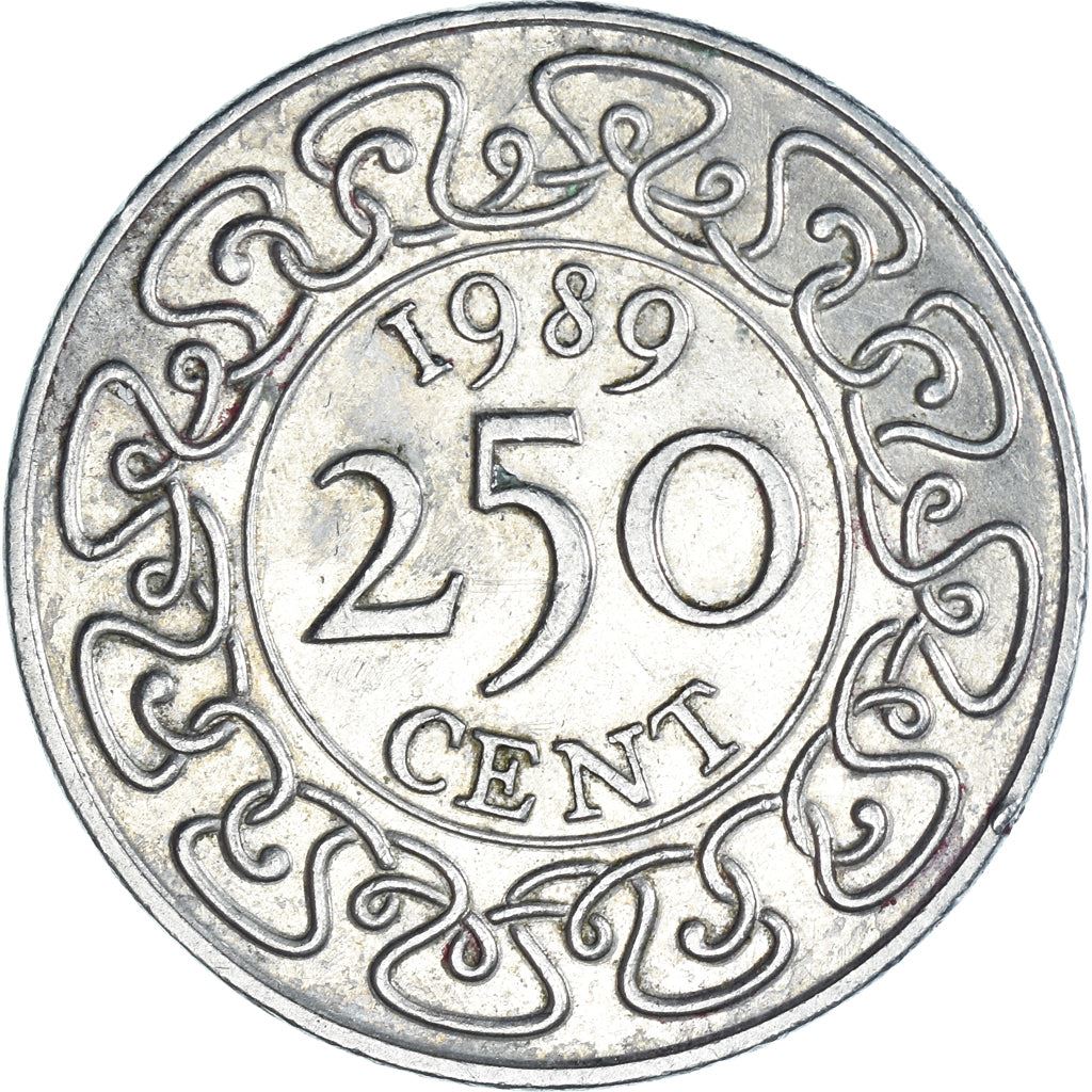 Suriname | 250 Cents Coin | Wreath | Natives | Km:24 | 1987 - 2015