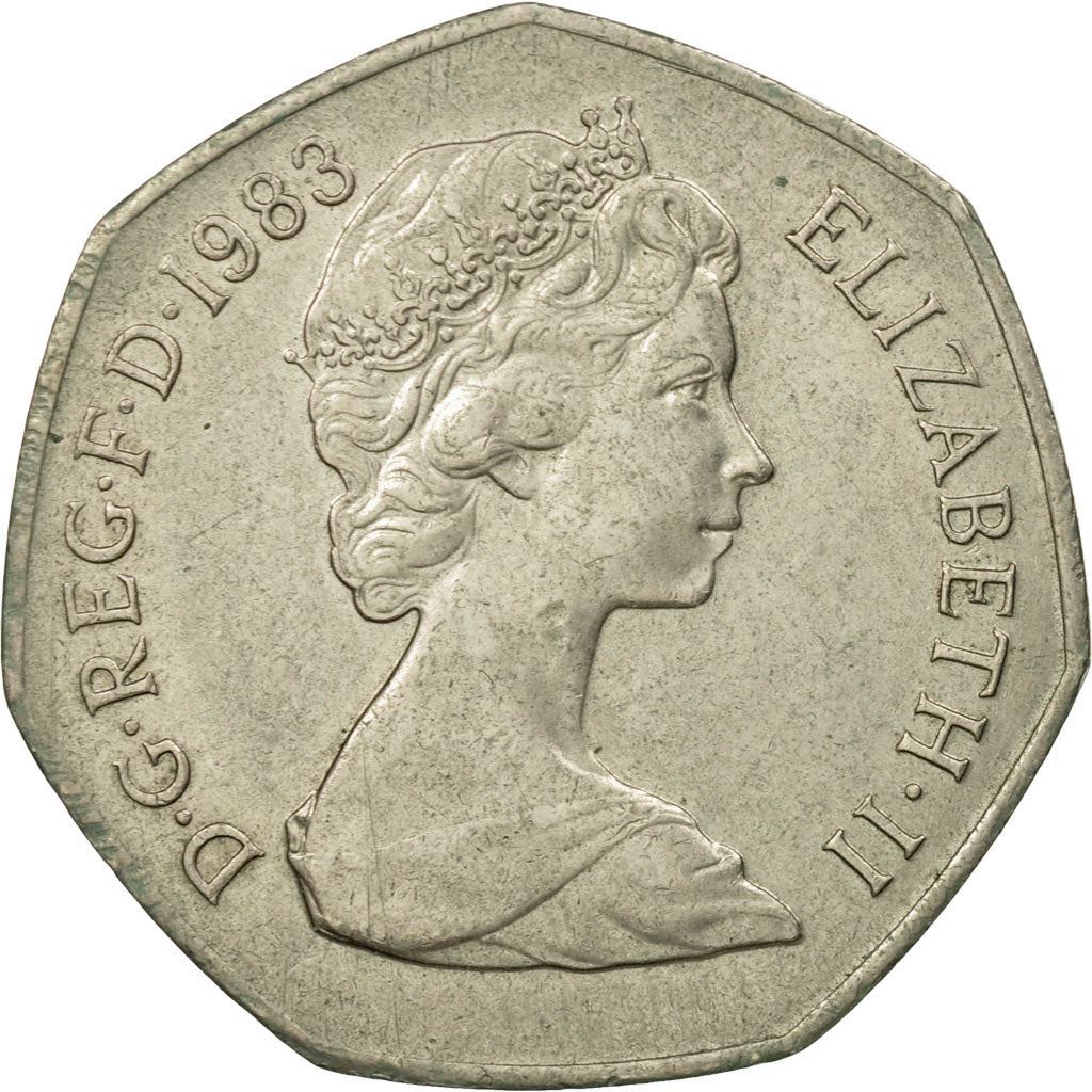 United Kingdom | 50 Pence Coin | Britannia | Km:932 | 1982 - 1984