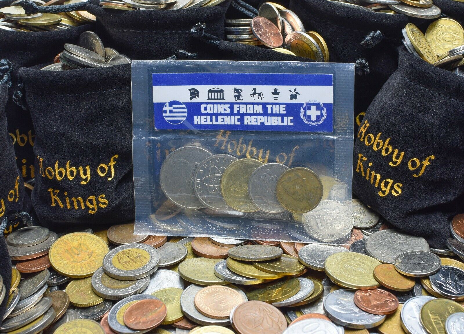 5 Mixed Coins From Greece | Lepta - Drachma | 1954 - 2002